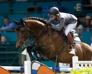 Merdith Michaels Beerbaum and Cantano on course at Del Mar.