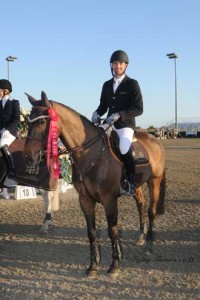 Eduardo Menezes and Tomba accept their red ribbon for second.